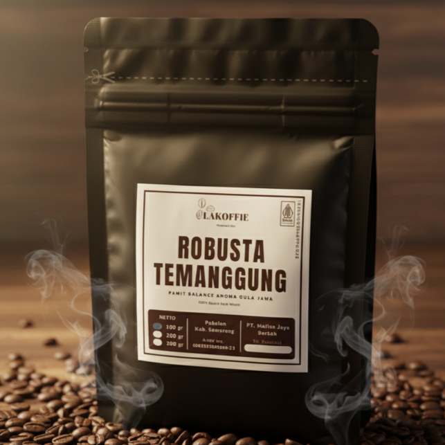 Kopi Robusta Temanggung Lakoffie - Biji Kopi Pahit dengan Aroma Khas Gula Jawa Asli